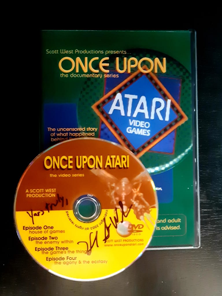 Once Upon Atari DVD cover and autograph